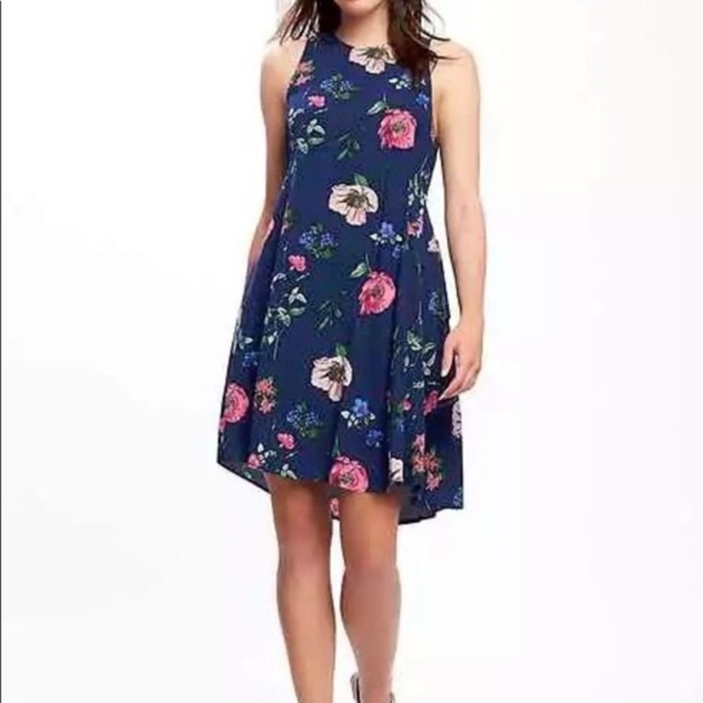 Old Navy Blue Floral Swing Dress 🦋💙